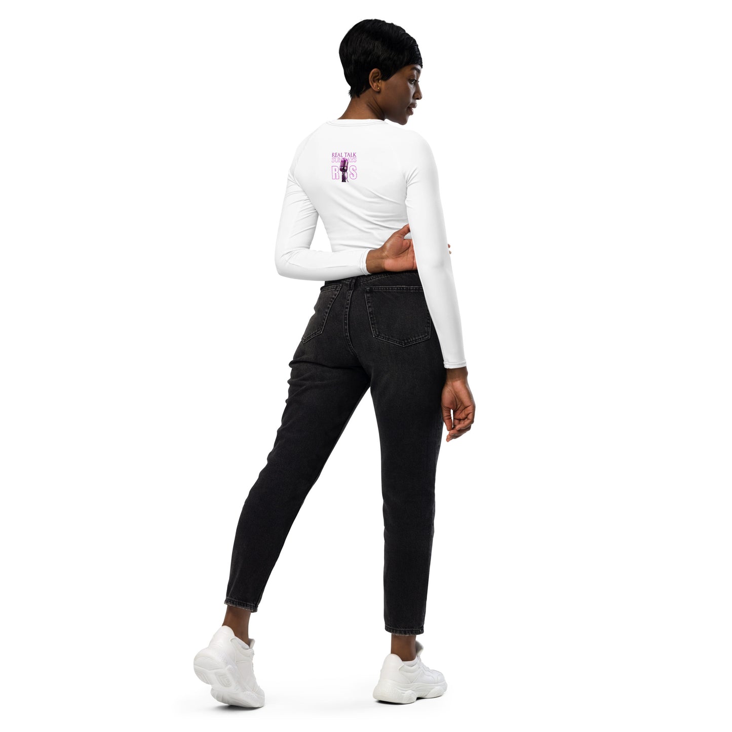 she fine fine long-sleeve crop top